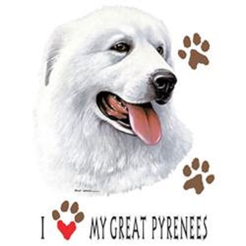 I love my great pyrenees dog heat press transfer for t shirt sweatshirt 851c for sale