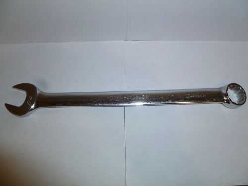 SNAP-ON TOOLS USA OEXM240A 24mm CHROME COMBINATION WRENCH ENGRAVED VG COND SBY