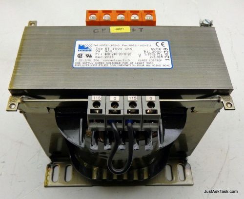 Rathgeber ET 1000 CNA Transformer VA 900 60 Hz
