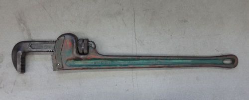RIDGID 24&#034; HEAVY DUTY STEEL PIPE WRENCH IN GOOD WORKING CONDITION U.S.A.