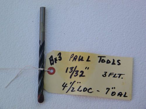 PAHL TOOLS - END MILL - 13/32&#034; 3 FLUTE- 7&#034; OAL 4 1/2&#034; LOC USA