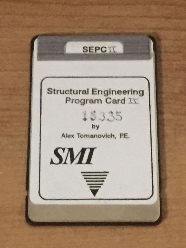SEPC Structural Engineering Card for HP 48GX Calculator