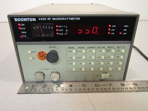 Boonton Microwattmeter 4200 RF, Options: 01B-03, Powers On, NSN 6625012339546