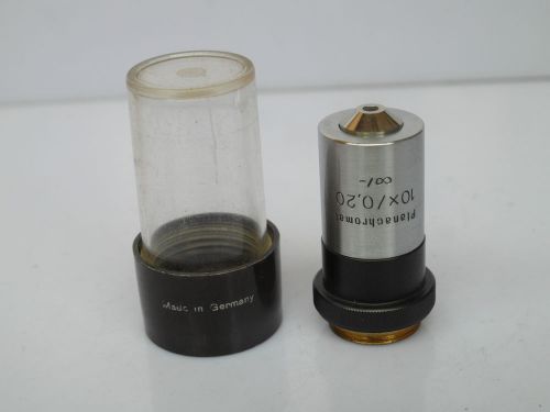 Zeiss Jena Planachromat Microscope 0.20 10X Objective lens Case