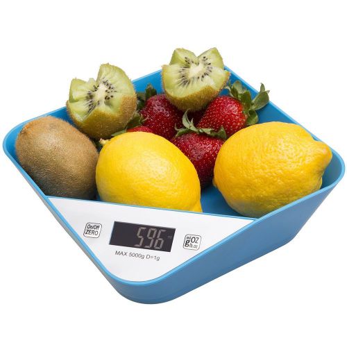 Maxware digital multi-function kitchen and food tray scale (blue) for sale