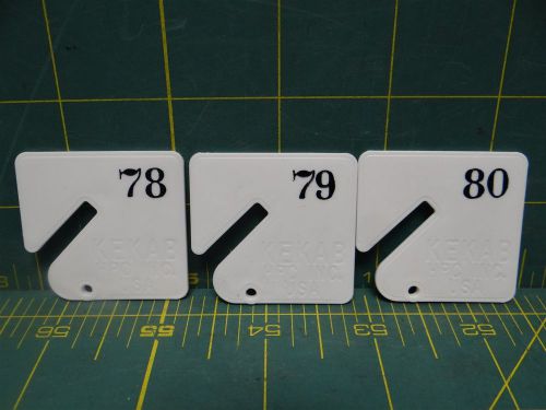 KeKab Accessory Numbered Tags NT-1 *3 Tags* Numbers 78-80