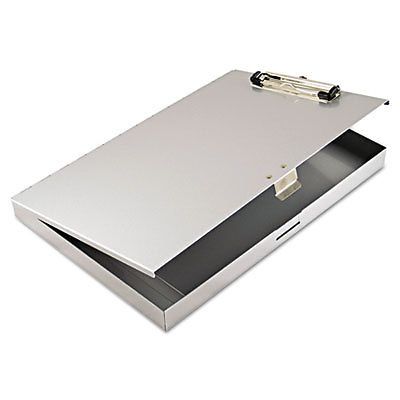 Tuffwriter recycled aluminum storage clipboard, 1/2&#034; clip, 8 1/2 x 12, gray for sale