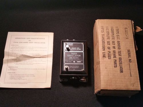 Vintage Type CDE-60050 Test Oscillator Model ZA for Air Craft NOS