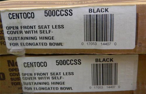 Plastic Elongated Toilet Seat Centoco BLACK LOT OF 2 500CCSS