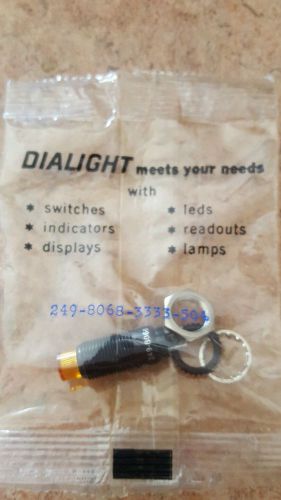 Dialight 249-8068-3333-504 Panel Mount Indicator, Led, 9.53Mm, Yellow, 5V