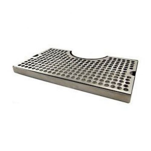 1 x 12&#034; surface mount kegerator beer drip tray stainless steel tower cut out no for sale