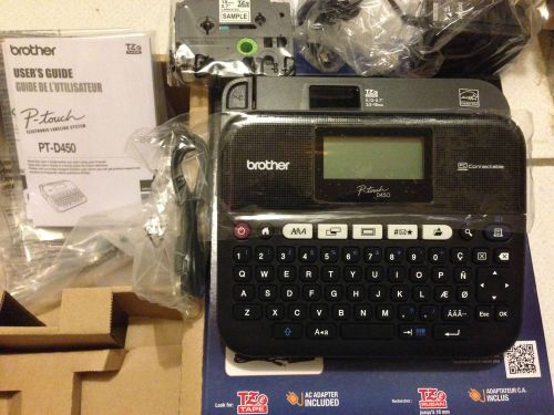 PT-D450 Brother Electronic Labeling System -Label Printer w/ USB to PC-- NIB
