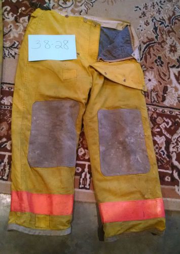 VINTAGE USED FIREFIGHTER EMS TURNOUT GEAR BUNKER PANTS INSULATED GLOBE 38x28