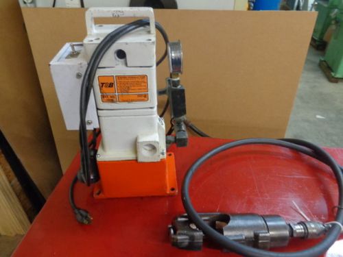 T&amp;b electric hydraulic pump 10,000 psi with crimper    stk 9888 for sale
