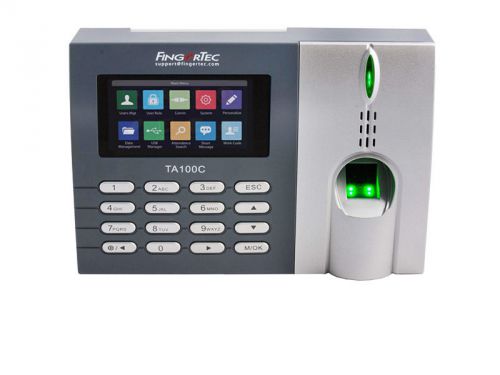 Fingertec premier color multimedia fingerprint time attendance system (ta100c) for sale