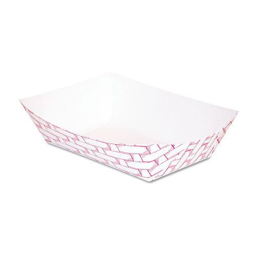 Paper Food Baskets, 4oz Capacity, Red/White, 1000/Carton