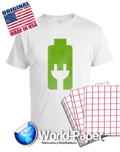 Inkjet heat transfer red grid 8.5&#034; x 11&#034; for light color tshirts 200pk  :) for sale