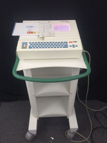 Schiller at-2 plus ecg - refurbished with cart and accessories for sale