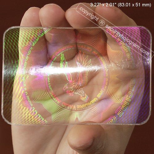 Security Hologram? 6 ID Cards Security Hologram Overlay Stickers with Micro