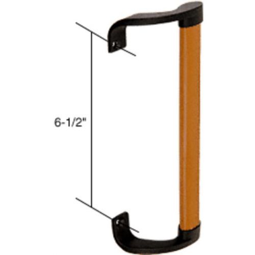 CRL Wood/Black Inside Pull with 6-1/2&#034; Screw Holes Patio Door Handle