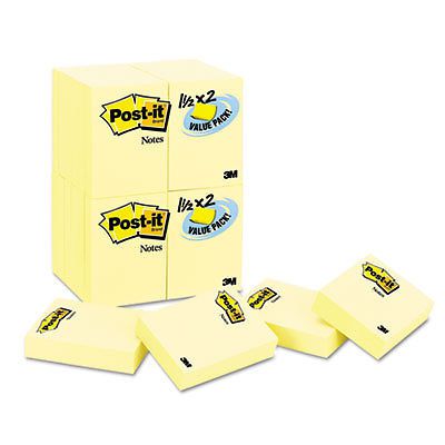 Original Pads in Canary Yellow, 1 1/2 x 2, 90-Sheet, 24/Pack, Sold as 1 Package