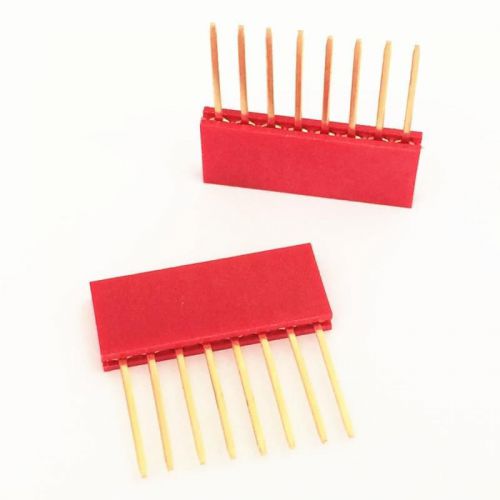10Pcs 8Pin Female Tall Stackable Header Connector Socket Arduino Shield Red
