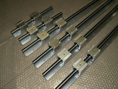 Sbr20-625/925/1200mm linear slide guide shaft 6rail+12sbr20uu bearing block cnc for sale