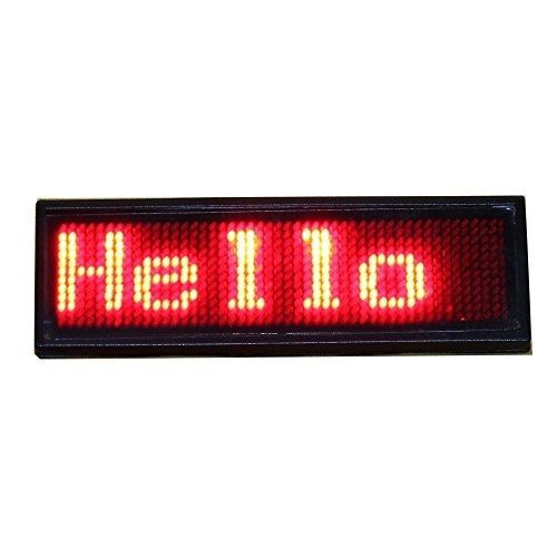 Leadleds USB Programmable LED Scrolling Message Id Badge Red