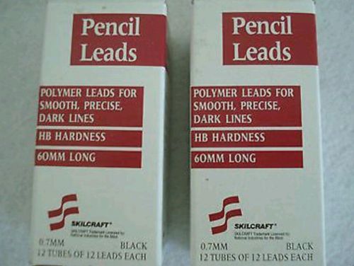 Lead Pencil Refills Skilcraft 0.5mm 2 Boxes 24 Tubes 288pcs USA seller