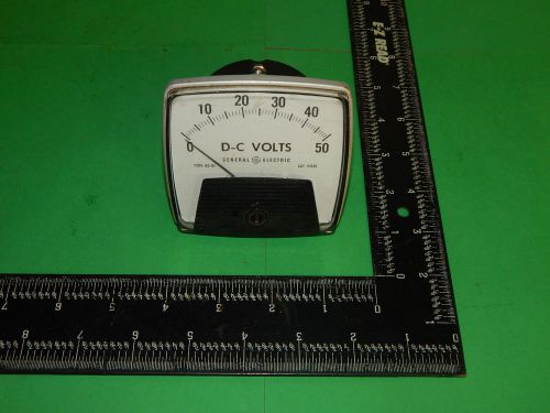 General Electric 518X6 0-50 DC Volts Meter Type D0-91 3-1/2&#034;inch Face0-50DC D091