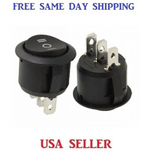 SPDT ~ Single Pole Double Throw ~ 3 PIN (on-off-on) ~ Round Rocker Switches x 2
