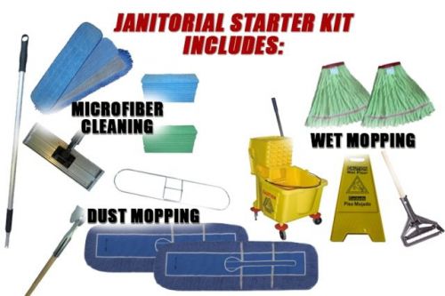 New microfiber janitorial starter kit for sale