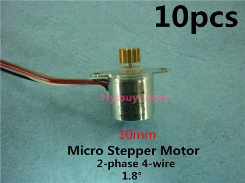 10pcs 2-phase 4-wire Stepper Motor Mini Micro DC Motor Metal Gear+Mounting hole