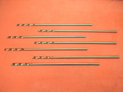 Cleveland 9/32&#034; x 12&#034; aircraft hss split point 135? extended drill bits  qty 7 for sale