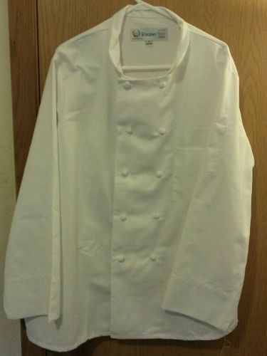 White knot button closure Chefs Coat by Regent Size 44-46 Large L men&#039;s unisex