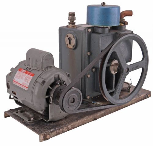 Welch 1402 duo seal belt-driven vacuum rotary pump +dayton 1725rpm motor part #3 for sale