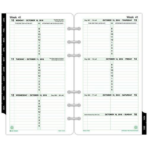 Day-Timer Two Page Per Week Original Planner Refill 2016, 12 Months, Loose-Leaf,