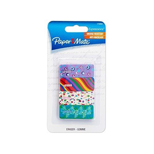 Paper Mate Expressions Decorated Erasers, 4 Erasers (1734931)
