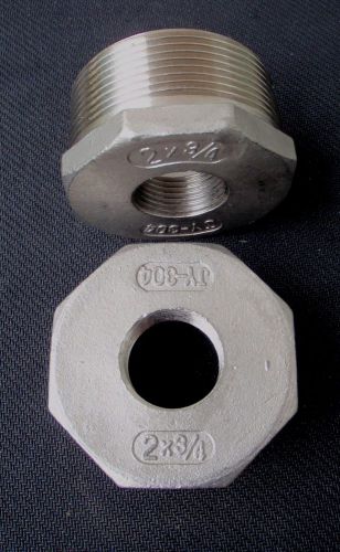 Stainless steel bushing reducer 2&#034; x 3/4&#034; npt pipe for sale