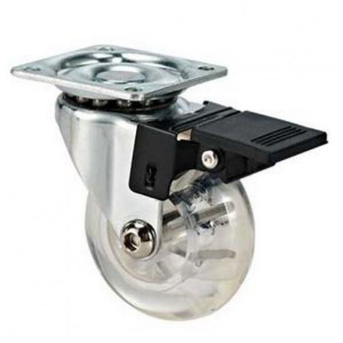 4x heavy duty 2&#034; swivel caster wheels rubber base with top plate,bearing,brake for sale