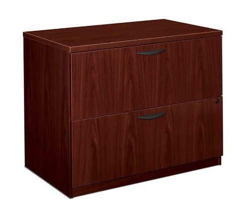 Basyx 2-Drawer Lateral File  35-1/2 by 22 by 29-Inch  Mahognay