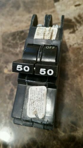Federal pacific electric fpe 50 amp 2 pole thin circuit breaker hacr type nc for sale
