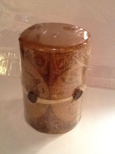 Bombay Company Old World Map Candle 6&#034; X 4&#034;