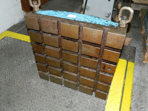 18&#034; x 18&#034; x 11-1/2&#034; t-slotted heavy duty cast iron angle plate, used, warranty for sale