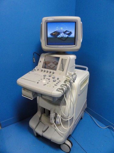 2004 ge logiq 7 ultrasound sys. w/ m12l, 3.5c probes b/w &amp; color printers /10371 for sale