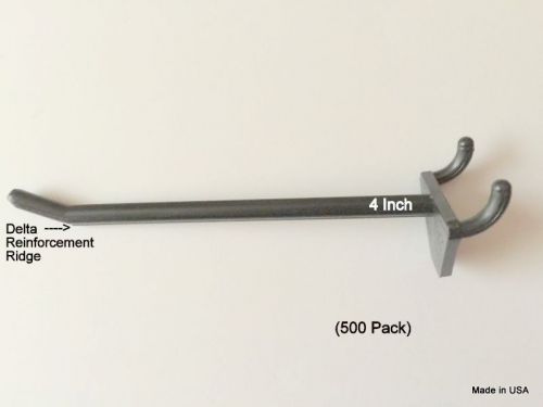 (500 pack) 4 inch black plastic peg kit. garage shelf hanger pegboard hooks usa for sale