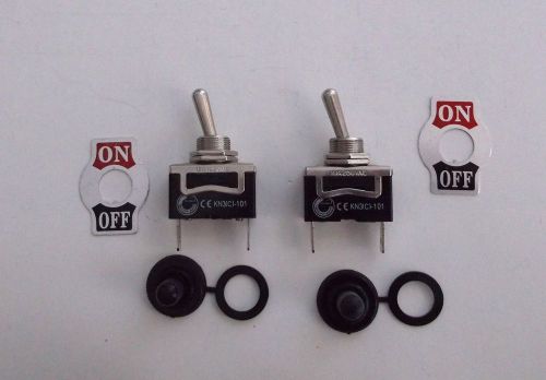 2 BBT Heavy Duty 2 Position On/Off Toggle Switches w/Waterproof Boots