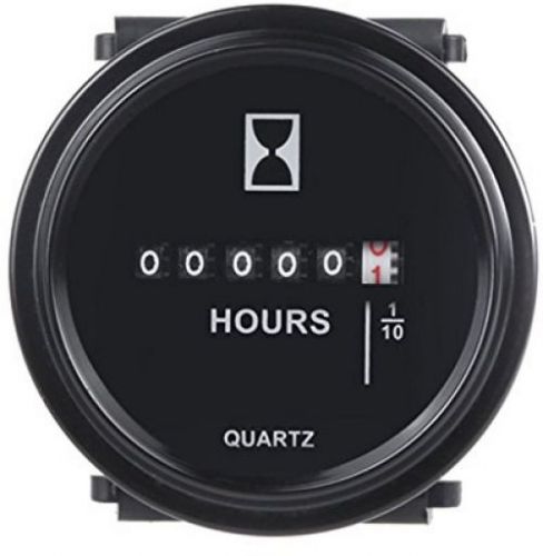 Docooler® dc 8v-80v 0-99999.9 dc / ac round quartz hour meter gauge timer for for sale