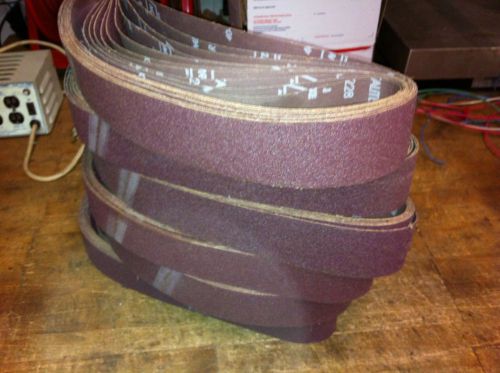 norton Premium Abrasive Sanding Belts 2-1/2&#034; x 48&#034; A/O 40 grit 40-x USA metalite