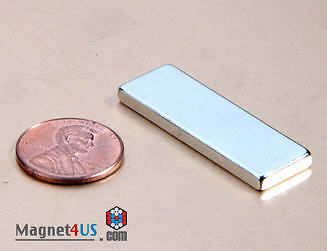 6pcs expedited shipping rare earth 1 1/2&#034; x 1/2&#034; x 1/16&#034; thick magnet block for sale